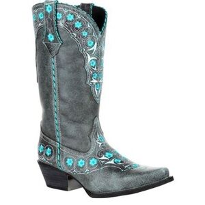 Crush by Durango® Women's Blue Floral Western Boot Size 8 Like New